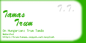 tamas trum business card